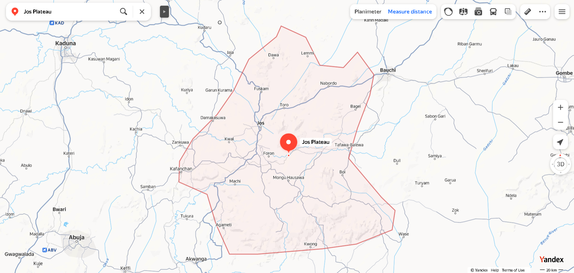 HNG HQ Office Location Map - Jos, Nigeria